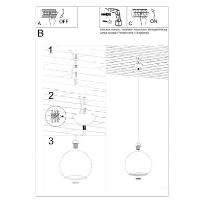 Lampa wisząca BALL biała (SL.0256)